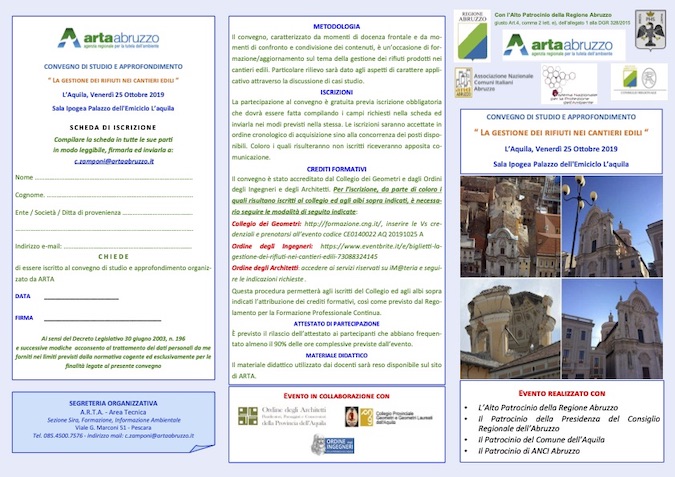 Locandina del convegno