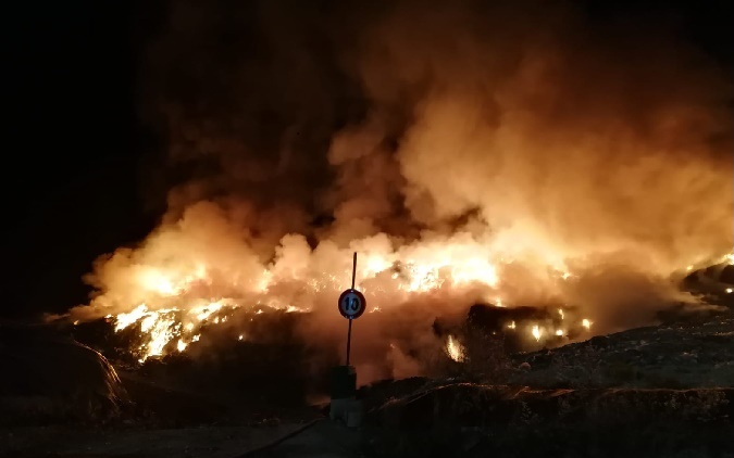 Incendio presso Impianto di smaltimento rifiuti Polo Tecnologico del CIVETA - Località Valle Cena, Cupello (CH)