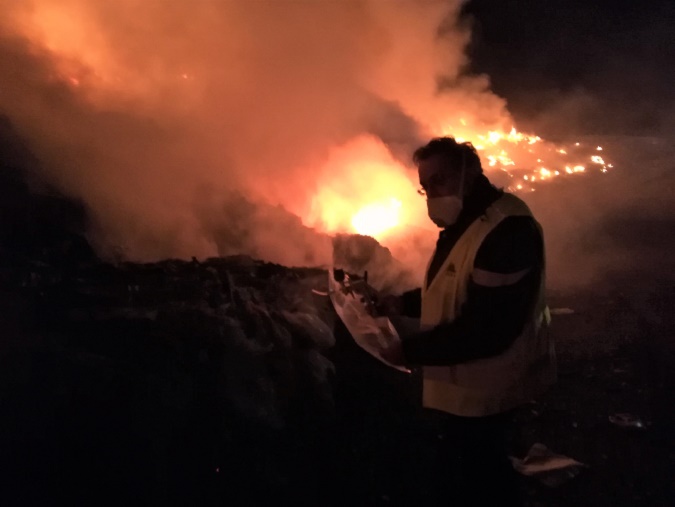Incendio presso Impianto di smaltimento rifiuti Polo Tecnologico del CIVETA - Località Valle Cena, Cupello (CH)