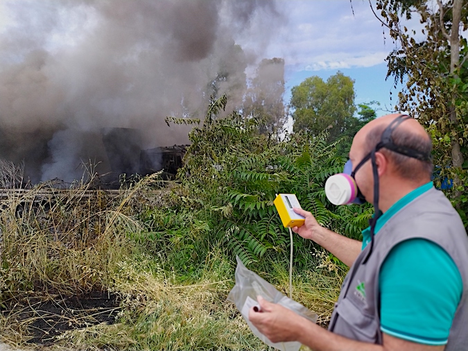 Incendio A14 Martinsicuro